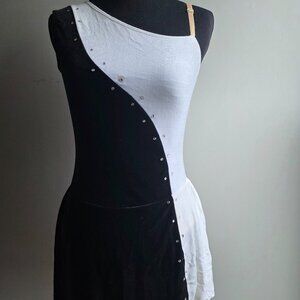 Black and white dance costume